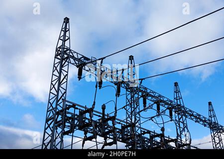 part of transformer station for high current Stock Photo