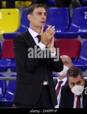 Barcelona, Spain. 13th Oct, 2021. October 13, 2021, Barcelona, Catalonia, Spain: Georgios Bartzokas during the basketball match corresponding to the week 3 of the Euroleague, between FC Barcelona and Olympiakos, played at the Palau Blaugrana. Photo JGS/Cordon Press Credit: CORDON PRESS/Alamy Live News Stock Photo