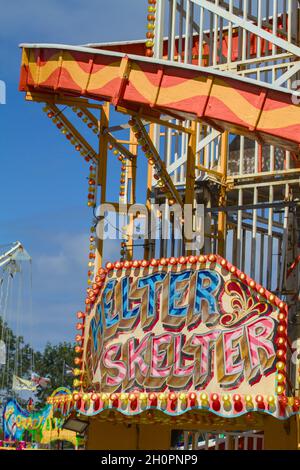 Helter Skelter Funfair Ride UK Stock Photo