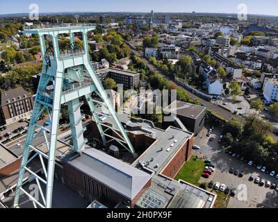 Bochum city, Germany. Industrial heritage of Ruhr region. Former coal mine, currently German Mining Museum. Stock Photo