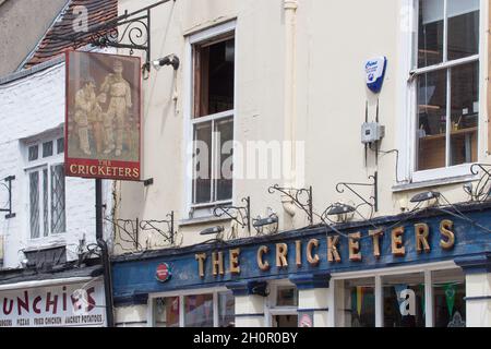 The Cricketers pub in Canterbury Stock Photo