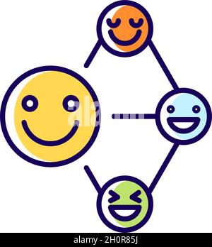 Networking talent RGB color icon Stock Vector