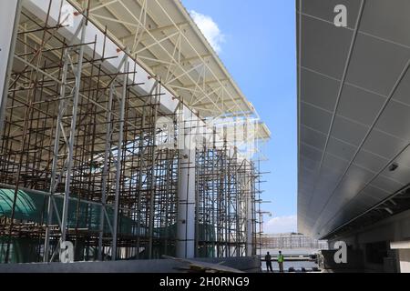 Harare. 1st Sep, 2021. Photo taken on Sept. 1, 2021 shows the construction site of the expansion project of Robert Gabriel Mugabe International Airport in Harare, Zimbabwe. Credit: Wanda/Xinhua/Alamy Live News Stock Photo