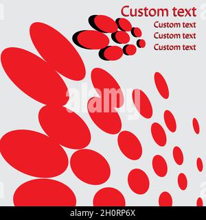 Abstract business vector red circles background Stock Vector