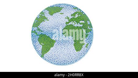 World map cross vector illustration Stock Vector