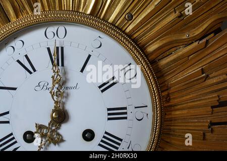 Close up of Berthoud vintage clock Stock Photo