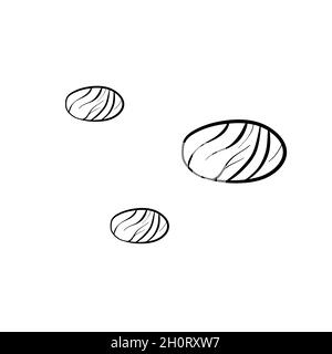 Hand drawn doodle sea stones vector illustration Stock Vector