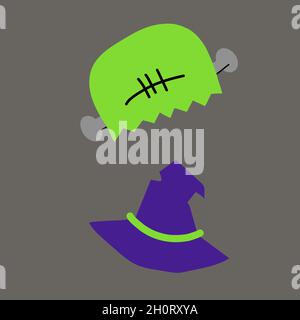 Witch hat vector isolated on white background Stock Vector