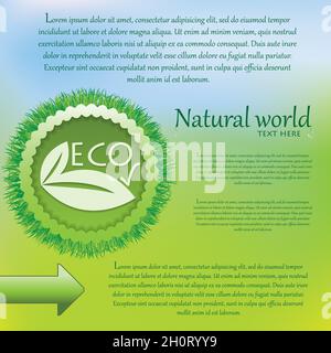 Natural background eco sign green Stock Vector