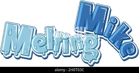 Melting Mike logo text design illustration Stock Vector