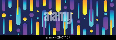 Modern abstraction, composition made of various rounded shapes of lines in color - Vector illustration Stock Vector