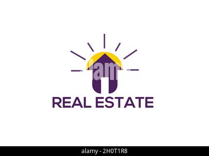 Real estate, housing, home, construction, property, building  logo design Stock Vector