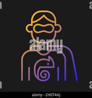 Adaptability gradient vector icon for dark theme Stock Vector