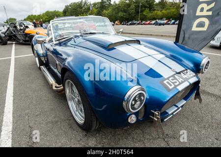 Darlington UK; 23rd August 2020: A blue AC Cobra at Auto Show (car show) Stock Photo