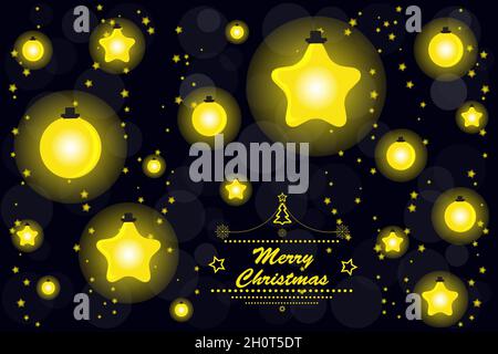 Christmas lights background with bokeh and sparks. Vector illustration. Stock Vector