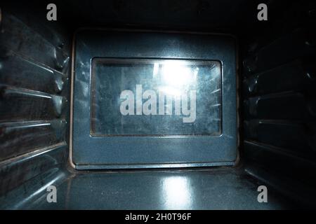 Interior of the empty oven view from inside Stock Photo