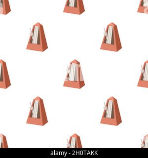 Metronome pattern seamless background texture repeat wallpaper geometric vector Stock Vector