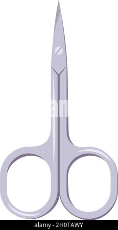 Small scissors icon. Manicure tool. Caring for the health of hands and nails. Element for a beauty salon. Vector flat illustration. Stock Vector