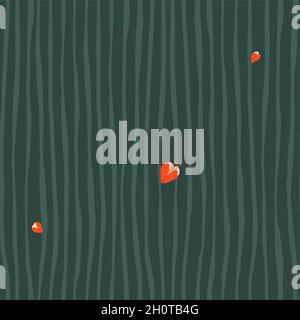 Seamless striped pattern. Thickets of flowering plants. Stock Vector
