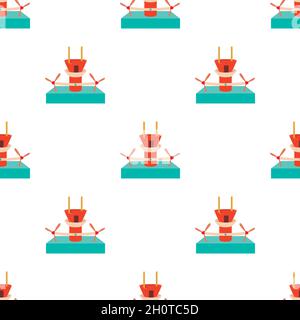 Water turbine pattern seamless background texture repeat wallpaper geometric vector Stock Vector