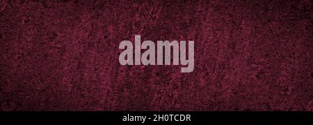 Burgundy concrete rough surface, dark noble background, grunge texture. Stock Photo