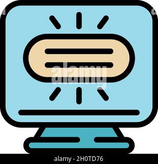Donation campaign icon. Outline donation campaign vector icon color flat isolated Stock Vector