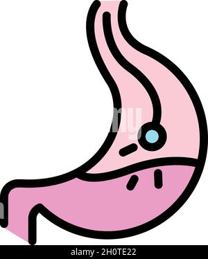 Endoscopy diagnosis icon. Outline endoscopy diagnosis vector icon color flat isolated Stock Vector
