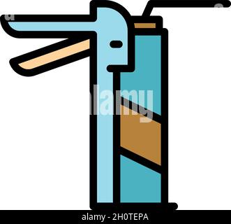 Sealant icon. Outline sealant vector icon color flat isolated Stock Vector