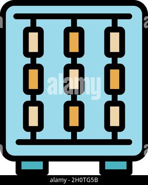 Automatic textile tool icon. Outline automatic textile tool vector icon color flat isolated Stock Vector