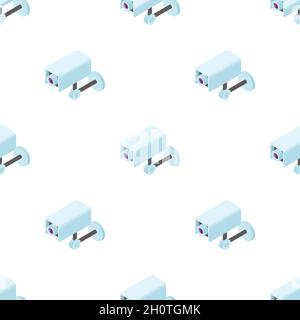 Surveillance camera pattern seamless background texture repeat wallpaper geometric vector Stock Vector