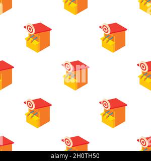 Shooting gallery pattern seamless background texture repeat wallpaper geometric vector Stock Vector