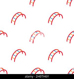 Childrens ladder pattern seamless background texture repeat wallpaper geometric vector Stock Vector