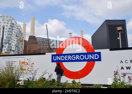 Battersea Power Station, a new London Underground station on the Northern Line, on opening day. London, United Kingdom. 20th September 2021. Stock Photo