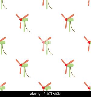 Windmill pattern seamless background texture repeat wallpaper geometric vector Stock Vector