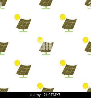 Solar battery pattern seamless background texture repeat wallpaper geometric vector Stock Vector