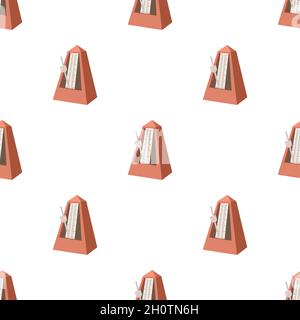 Metronome pattern seamless background texture repeat wallpaper geometric vector Stock Vector
