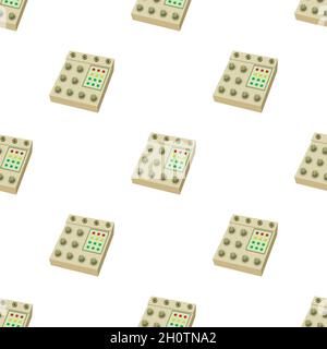 Tuner pattern seamless background texture repeat wallpaper geometric vector Stock Vector