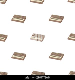 Synthesizer pattern seamless background texture repeat wallpaper geometric vector Stock Vector