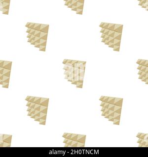 Soundproof panel pattern seamless background texture repeat wallpaper geometric vector Stock Vector
