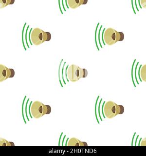Sound on pattern seamless background texture repeat wallpaper geometric vector Stock Vector