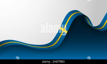 EPS10 Vector Patriotic Background with the colors of the flag of Sweden. An element of impact for the use you want to make of it. Stock Vector
