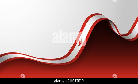 EPS10 Vector Patriotic Background with Canada flag colors. An element of impact for the use you want to make of it. Stock Vector