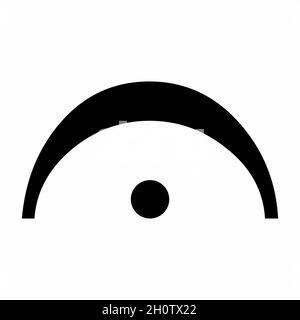 Fermata musical symbol isolated on white background Stock Vector