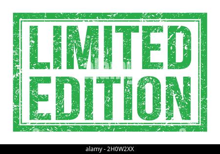 LIMITED EDITION, words written on green rectangle stamp sign Stock Photo