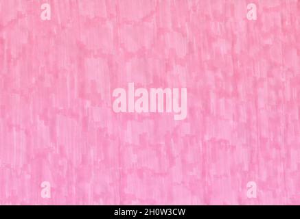 closeup of permanent pink marker doodles pattern texture brushes on white background Stock Photo