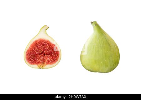 Fig isolated on white Background. Food background. Stock Photo