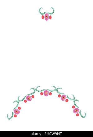 Summer bright frames of floral motifs - gerbera flowers. Cover for a ...