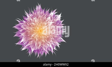 Modern floral art - Vector composition of pink flower in ball shape for wedding decoration, Valentine's Day, Mother's Day, sale and other events. isol Stock Vector