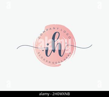 IH feminine logo. Usable for Nature, Salon, Spa, Cosmetic and Beauty ...
