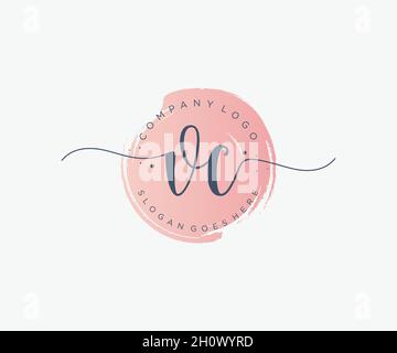 VC feminine logo. Usable for Nature, Salon, Spa, Cosmetic and Beauty ...